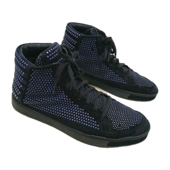 Gucci Coda Bead Dots High Top Sneakers Men 7.5 G Dark Blue Black LIMITED EDITION main image 13
